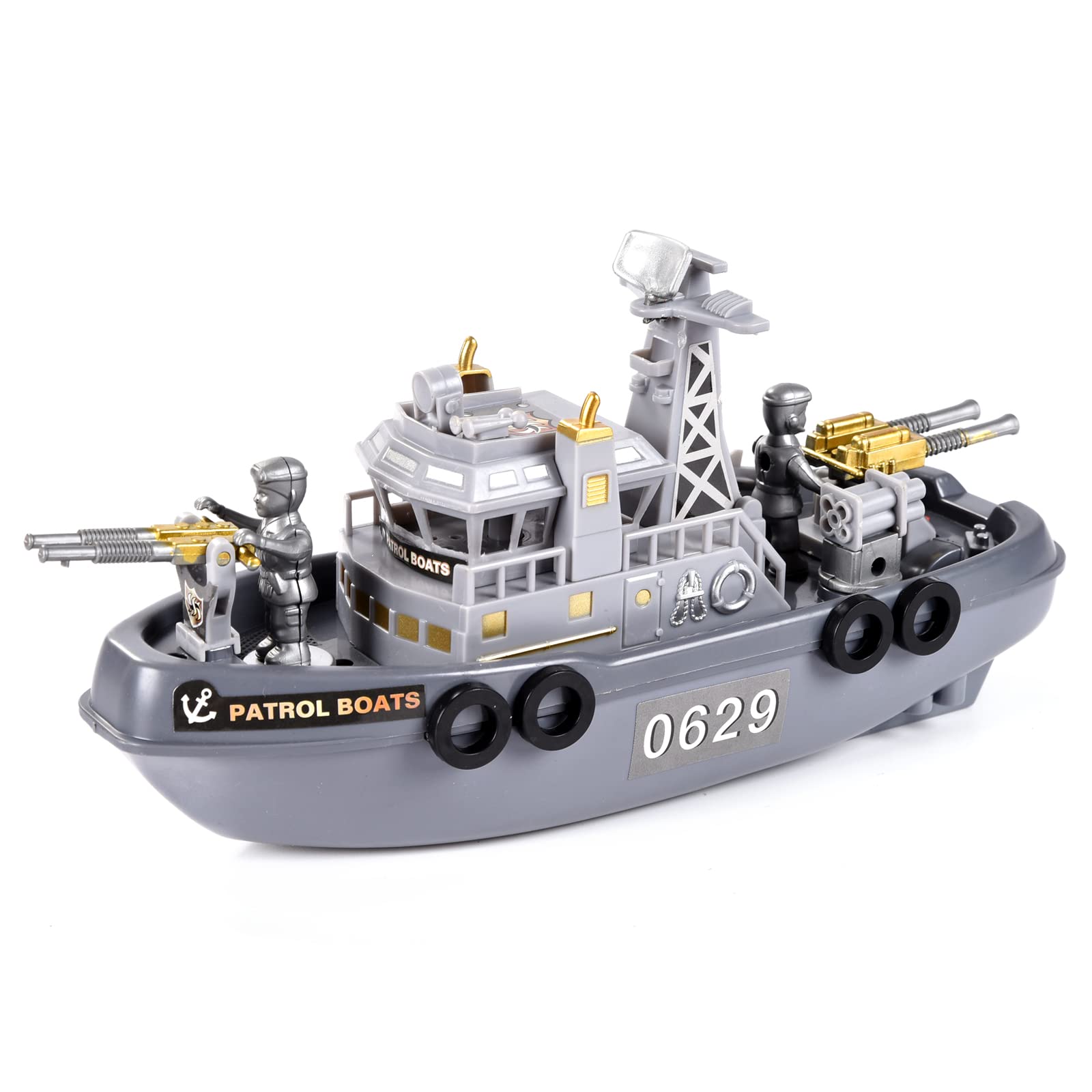 Phedrew Toy Boat Bath Toys Children’s Toy Boat，Warship Aircraft Carrier Toy in Bath Tub, Gift for Kids Pool Toy