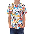 Disney Mickey Donald Goofy Pluto Camiseta Camisa para Hombre Adulto Men T-Shirt Graphic Tee Tshirt for Adult Tee Clothing Extra Large Team Line Crowd (White, X-Large)