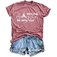 May The Magic Be with You Shirt Women Magic Kingdom Tshirt Magic Castle Graphic Tees Girl Vacation Short Sleeve Top Pink