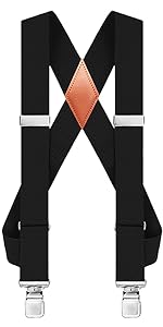 Black Side Clip Suspenders