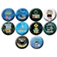 Creanoso Funny Pinback Buttons - IT Nerds (10-Pack) - Large 2.25&quot; Gift Ideas for Children, Teens, &amp; Adults for All Occasions - Party Favor &amp; Giveaways