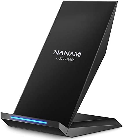 Fast Wireless Charger,NANAMI Qi Certified Wireless Charging Stand Compatible iPhone 14/13/12/SE 2020/11/XS Max/XR/X/8 Plus,Samsung Galaxy S22/S21/S20/S10/S9/S8/Note 20 Ultra/10/9 and Qi-Enabled Phone