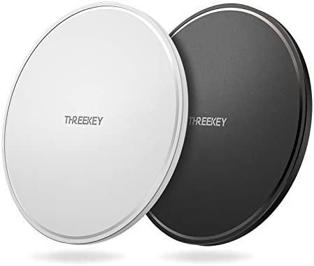 THREEKEY 2 Pack Wireless Charger,10W Qi-Certified Wireless Charging Pad Compatible with iPhone 14/14 Pro/14 Plus/14 Pro Max/13/13 Mini/13 Pro/13 Pro Max/12/11/ Samsung Note,Galaxy, Black&White