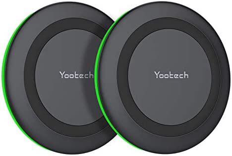 Yootech [2 Pack] Wireless Charger,10W Max Fast Wireless Charging Pad Compatible with iPhone 14/14 Plus/14 Pro/14 Pro Max/13/13 Mini/SE 2022/12/11/X,Samsung Galaxy S22/S21,AirPods Pro 2(No AC Adapter)