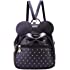 KL928 Girls Bowknot Polka Dot Cute Mini Backpack Small Daypacks Convertible Shoulder Bag Purse for Women