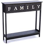 Console Sentiment Accent Table with Family Accent - Family - Black