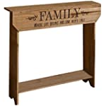 The Lakeside Collection Farmhouse Sentiment Console Table - Family - Rustic Country Decor