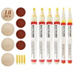 Bigthumb Wood Burning Pen Kit 18PCS with 6 Scorch Pen Markers, 4 Wood Chips, 4 Sandpapers, 2 Oblique Tip and 2 Bullet Tip for DIY Wood Painting