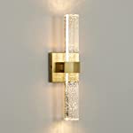 Epinl Wall Sconce Modern Crystal Bathroom Vanity Light 3000K Fixtures Over Mirror LED Wall Lighting Gold Wall Mount Bath Lights Living Room