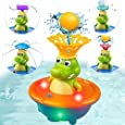 Little Bado Electric Fountain Crocodile Baby Bath Spray Water Toys 6 to 12 Months Sprinkler Light Up Bathtub Toy for 1 2 3 4 5 6 7 8 Year Old Boys Girls