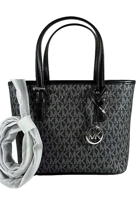 XS Carry All Jet Set Travel Womens Tote (Black/Silver)
