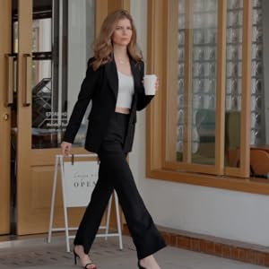 womens 2 piece suits set office lady formal work wear casual daily