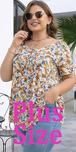 Womens Plus Size Summer Top