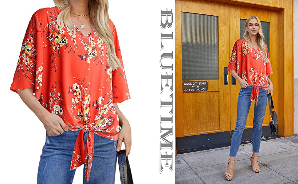 tie front tops for women floral blouses for women boho tops for women summer tops for women