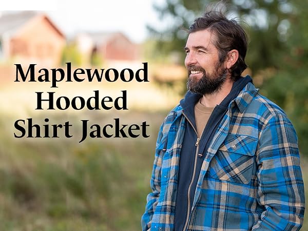 Maplewood Hooded Shirt Jacket, men, clothing, fall, winter, warm, comfort, durable, camper, hunter