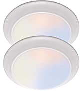 Gruenlich LED Flush Mount Ceiling Light Fixture, 3000/4000K/5000K Switch, 7 Inch Dimmable 11.5W 9...