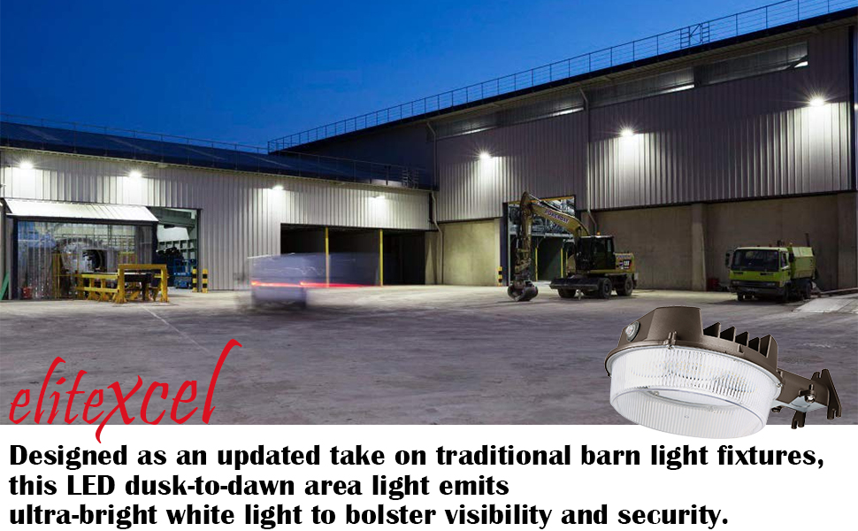 EliteXcel LED Barn Light Designed as an updated take on traditional barn light fixtures