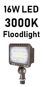 EliteXcel 16-Watt 3000K LED Security Flood Light