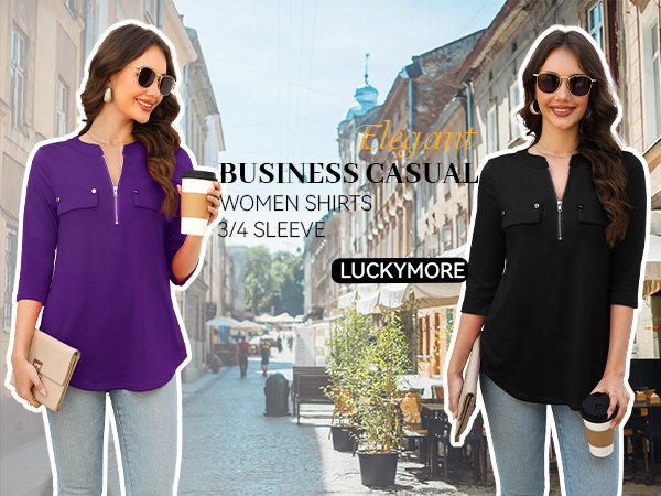 womens business casual tops