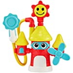 FORLUCKYEN Baby Bath Shower Toys for Toddler, Bath Tub Shower Head Sprayer for Baby, Bathtub Water Game with Electric Shower Head and Sucker for Kids, Fun DIY Free Mix Castle Bath Water Toys 18m+