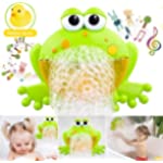 HengGL Baby Bath Bubble Toys Set,Tub Big Frog Automatic Bubble Maker Blower Toys with 12 Music Baby Fun Shower Toys , for Boys, Girls