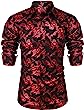 COOFANDY Men's Luxury Design Shirts Floral Dress Shirt Casual Button Down Shirts