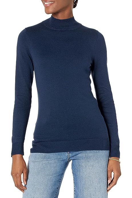 Women's Lightweight Mockneck Sweater (Available in Plus Size)