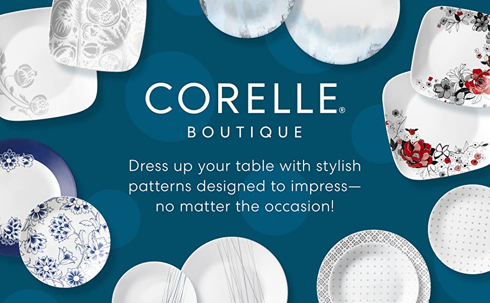 Corelle Dinnerware Set, Plates, Bowls, Dishes, Lids, Dining, Chip Resistant