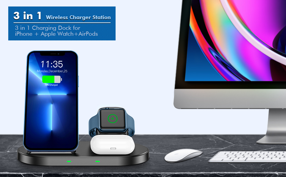 Wireless Charger 3 in 1 Stand