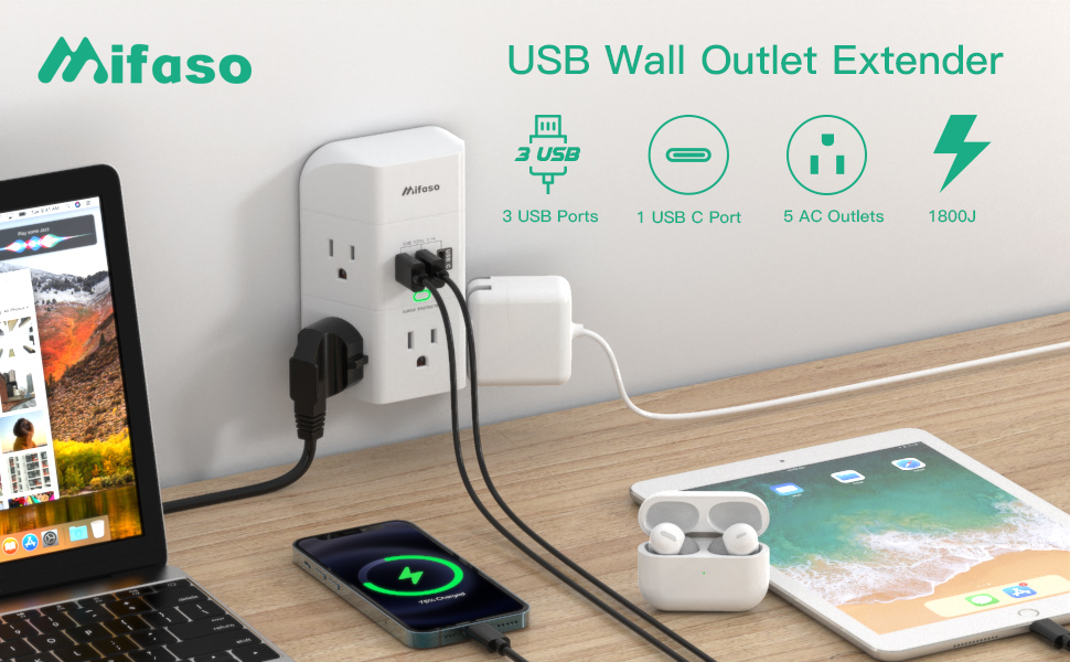 outlet extender with usb c