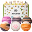 Daisy Encens Bath Bombs with Surprise Cat Toys Inside,6 Pack Moisturizing Bath Bombs for Kids Handmade with Natural Essential Oils, Bath Bomb Gift Set Birthday Gift for Boys for Girls for Christmas