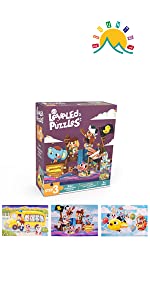 Floor Puzzles for Kids Ages 3-5–3 Toddlers Jigsaw Puzzles for 2-4 Years Old 