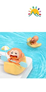 RISUNTOY Bath Toys, Baby Bathtub Toys for Toddler 1-3 Boys Girls Mold Free 