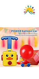 Balloon Powered Car, Balloon Racers Aerodynamic Cars, Balloon Pump Toy for Kids