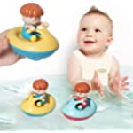 Baby Bath Toys for Toddlers 1-3，2 Pack Surfboat Floating Wind-up Toys Swimming Pool Games Water Play Set Gift for Bathtub Shower Beach Infant Toddlers Kids Boys Ages 4-8 Years Old