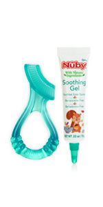 Natural Soothing Gel for Sore Gums with Bonus Silicone Massaging Toothbrush