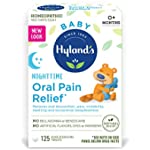 Hyland&#39;s Baby Nighttime Soothing Natural Oral Discomfort/Pain Relief Tablets with Chamomilla, Irritability &amp; Swelling, Basic, 125 Count