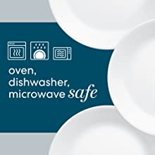 Microwave, Preheated Oven, Dishwasher Safe