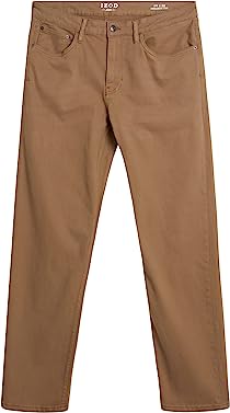 IZOD Men's Jeans - Comfort Stretch Denim Straight Leg Relaxed Fit Jeans for Men