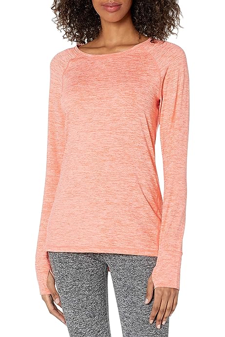 Women's Brushed Tech Stretch Long-Sleeve Crewneck Shirt (Available in Plus Size)