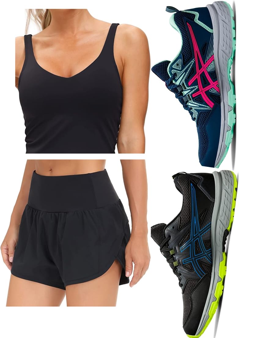  Elevate your workout wardrobe with this set of trendy gym clothes and shoes. picked for both fashion and function, stylish activewear trendy ensuring you look best during every workout.