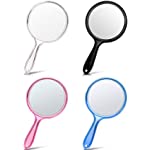 OWBIA Hand Mirror, Double-Sided Handheld Mirror for Makeup, 1X/3X Magnifying, One Piece (Assorted Color Frames)