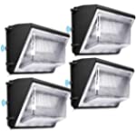 LEDMO 120W LED Wall Pack Light 4 Pack Dusk to Dawn with Photocell Outdoor Commercial Industrial Lights 840W HPS/HID Equivalent 5000K Security Flood Lighting for Buildings,Warehouse, Parking Lots,Yard