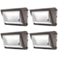 Sunco Lighting LED Wall Pack Light Outdoor 80W Commercial Grade Outside Security Warehouse Parking Lot Lighting, Daylight 5000K, 7600 LM HID Replacement, 120-277V Hard Wired, Waterproof, ETL 4 Pack