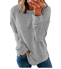 NEYOUQE Women Crewneck Pullover Sweatshirt Casual Fall Fashion Color Block Loose Long Sleeve Tops