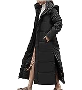 ZCVBOCZ Long Puffer Jacket Womens with Hood Lengthened and Thickened Down Jacket Fashion Elegant ...