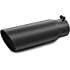 IFOKA 3 Inch Inlet Exhaust Tip, 3" Inlet 4" Outlet 12" Long Black Exhaust Tips Stainless Steel Black Powder Coated Finish Uni