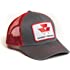 J&D Productions, Inc. Massey Ferguson Tractor Hat, Gray with Red Mesh Back