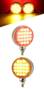 4 inch Round Smart Dynamic Double Face Led Turn Signal Light 42 LED Single Mount