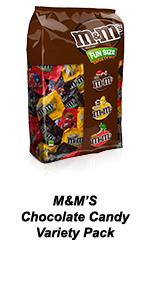 M&M''S Variety Mixes are filled with chocolate favorites: milk chocolate, peanut and peanut butter.